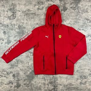 Red Puma Ferrari Zip-up Hoodie Size Small